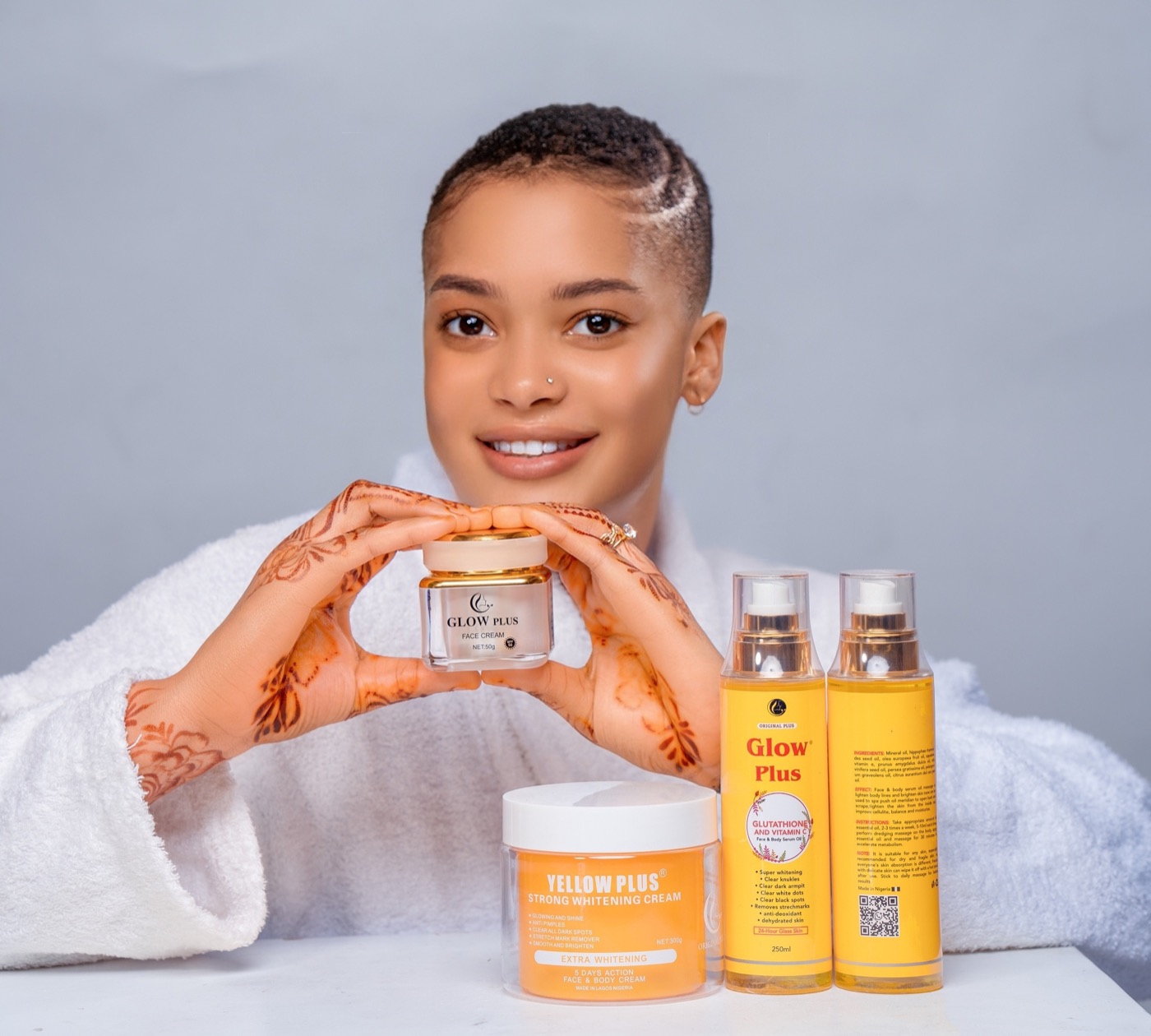 Original Plus customer enjoying her skincare ritual